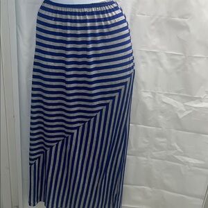 Espresso Blue and Gray Striped Women's Skirt Size Large